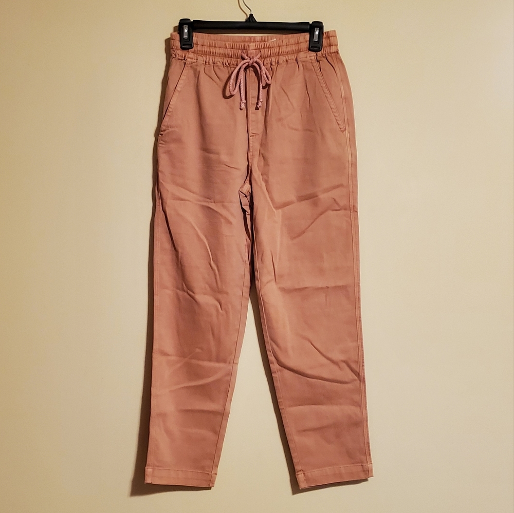 NEW Faherty Essential Pant Faded Rose Pink Pants Women's Size XS Drawstring